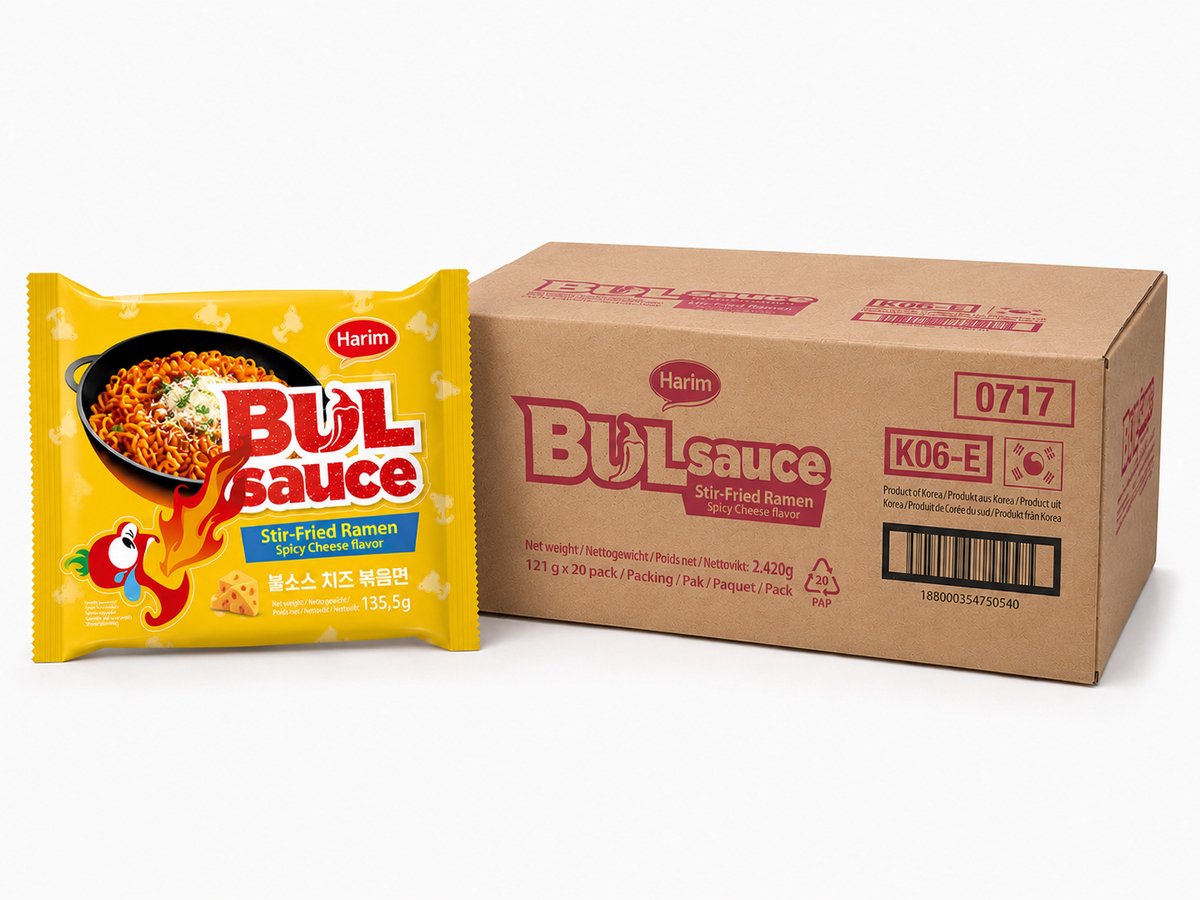Harim Bul Sauce Spicy Cheese Noodle 124g 20x