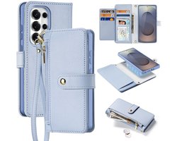 Dux Ducis Lawa Hoesje Geschikt voor Samsung Galaxy S26 Ultra - Magnetische 2-in-1 Wallet Book Case - Compatibel met MagSafe / Qi2 - Blauw