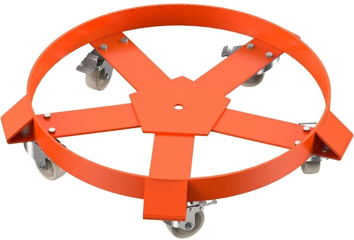 NordHaus Vatkar - Vatwagen - Transportkar voor 55 Gallon Vaten - Kantelvrij Stalen Ontwerp - Draagvermogen 567 kg