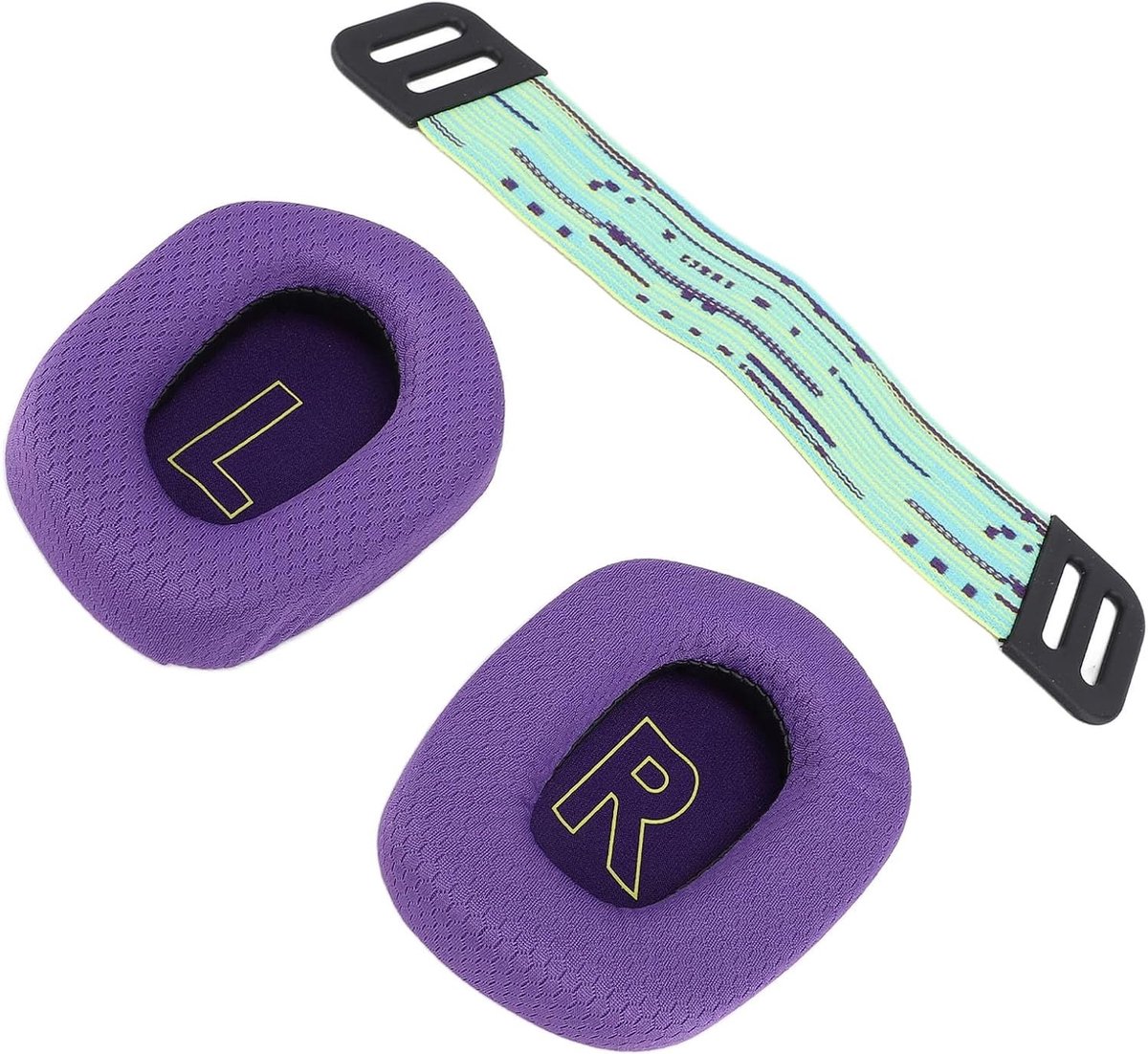 Comfortabele vervangende oorkussens van ademend mesh en traagschuim voor gaming headsets, geschikt voor G733 en G335 modellen (PAARS)