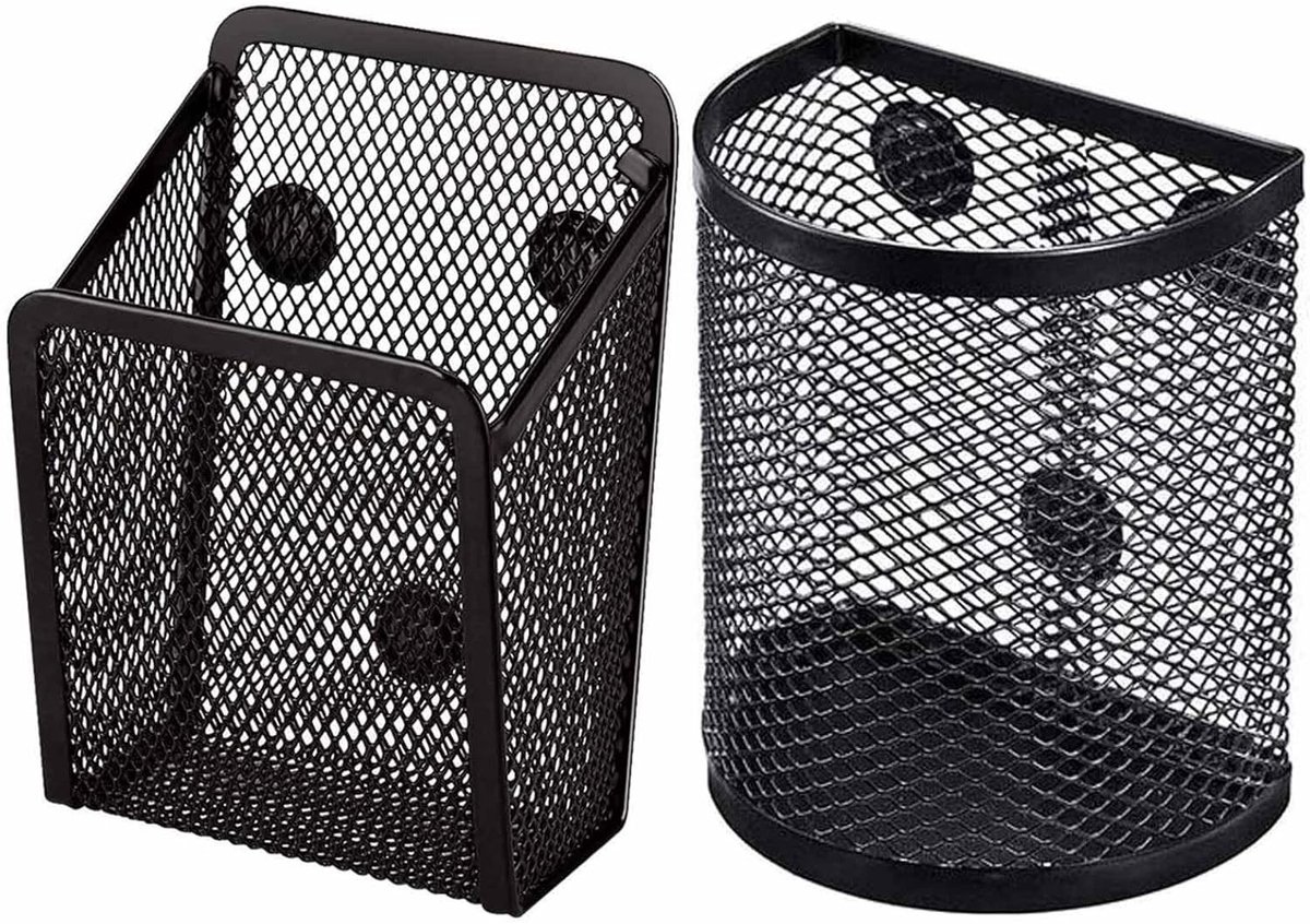 Magnetische Pennenhouders en Opbergmanden voor Kantoorbenodigdheden - Set van 2 voor Organisatie en Efficiëntie