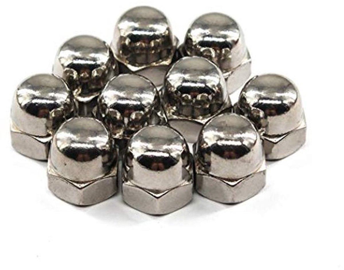 M5 kapmoeren set 304 roestvrij staal (50 stuks)