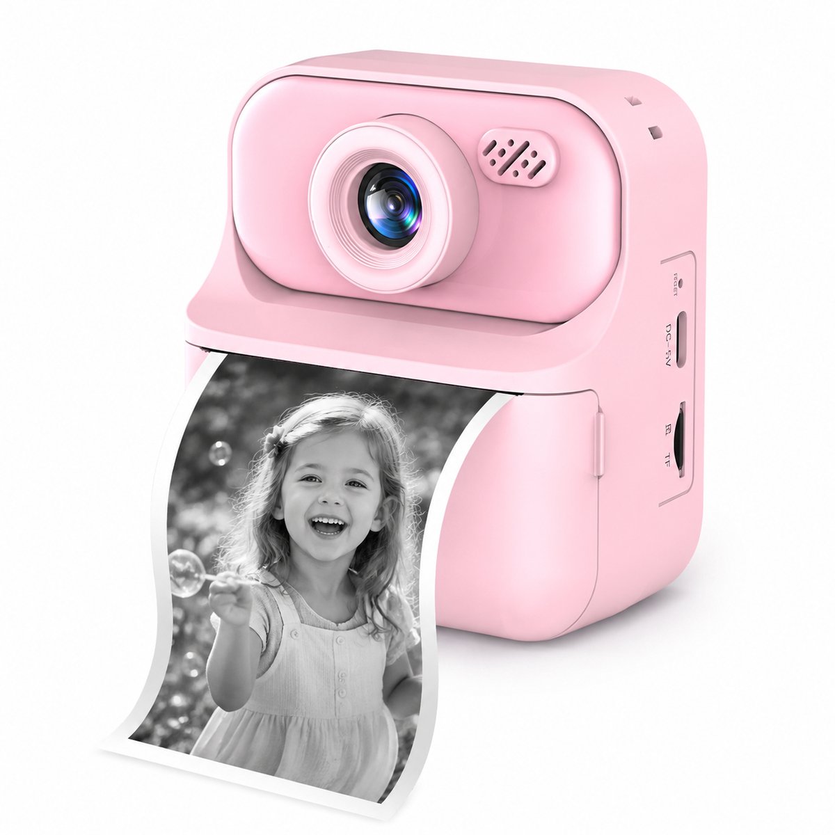 Kindercamera met Instant Print voor Meisjes en Jongens -Digitale Kindercamera Met Selfie - 32GB - Ingebouwde Spelletjes - Roze