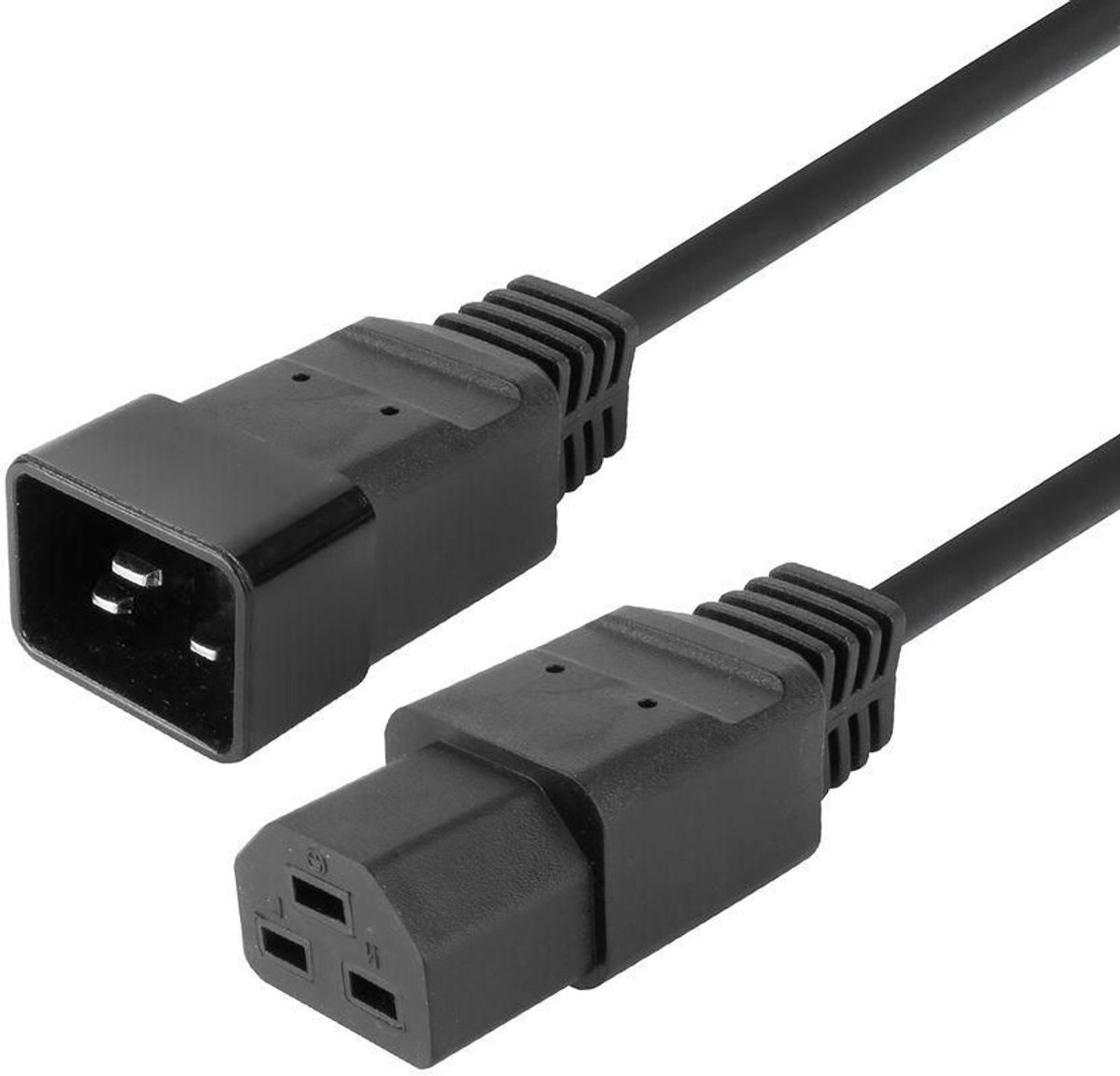 Microconnect PE170410 electriciteitssnoer Zwart 1 m C21 stekker C20 stekker