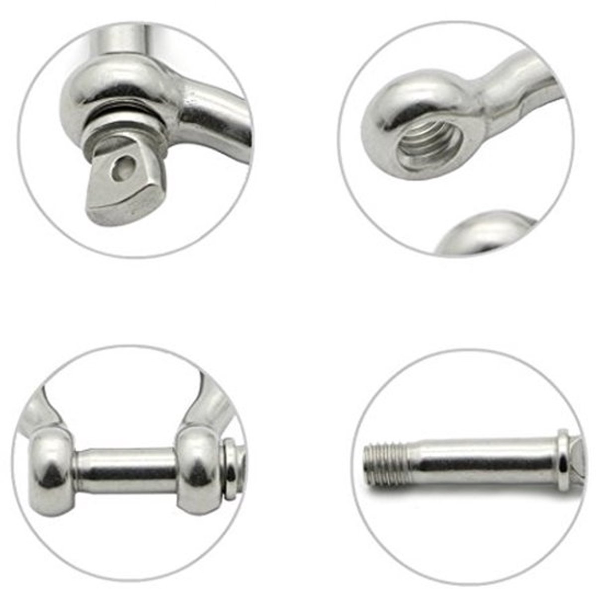 D Ring Bow Shackles Met Pin Zware Duurzaamheid Voor Boog Rigging, Anker, Trekken, Off Road Herstel-304 RVS