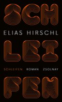 Boekcover met oranje lijnen op een zwarte achtergrond. De tekst 'SCHLEIFEN' staat in grote letters op de cover.