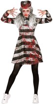 Bloody Prisoner Jurk Dames - Zwart/Wit Met Bloed - Volwassenen - Maat XL/XXL