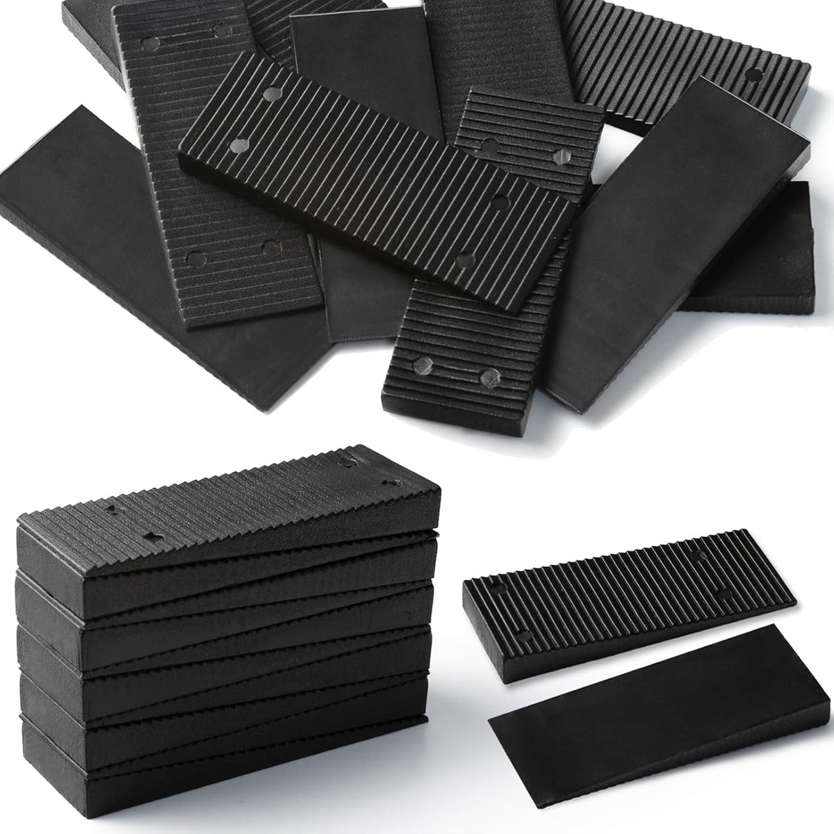 Set van 40 Plastic Wedges 80 x 30 mm voor Meubels, Deuren en Raamkozijnen - Universele Onderlegwielen voor Stabilisatie en Compensatie