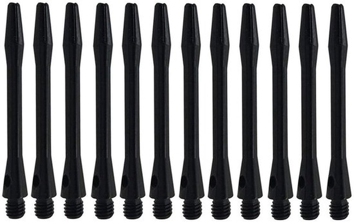 Dart Shafts Aluminium Dart Shafts Metal Dart Shafts Medium Dart Accessories 2BA Thread 45mm Long Dart Shafts 12 Pieces (Black)