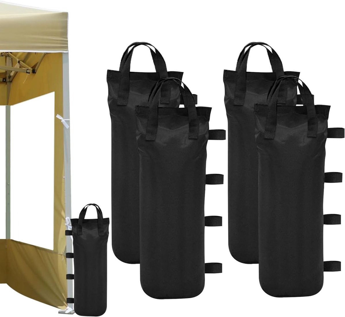 Zware zandzakken voor gazebos - Set van 4 vulbare gewichten van 800D Oxford materiaal