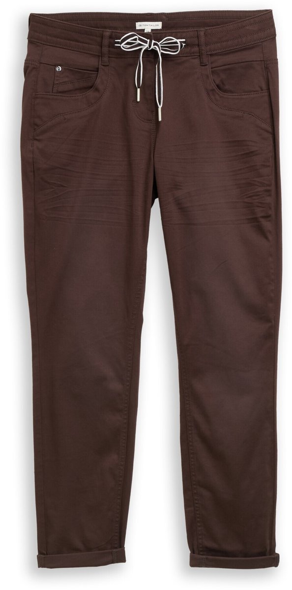 Tom Tailor - Tapered relaxed broek - Maat 40/28 - java dark brown
