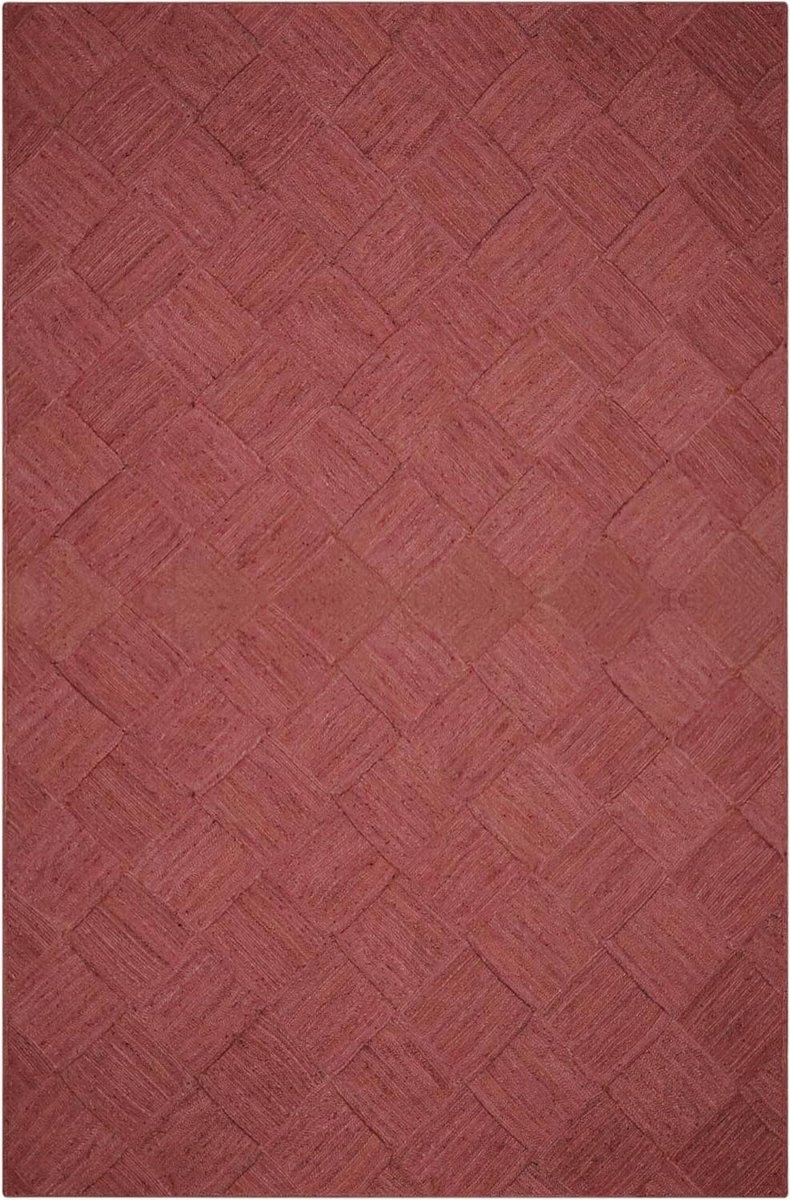 Kelim Vloerkleed - Plat Geweven Tapijt - Woonkamer Decoratie - Handgemaakt Natuurlijk Jute - 150x210 cm - Bruin