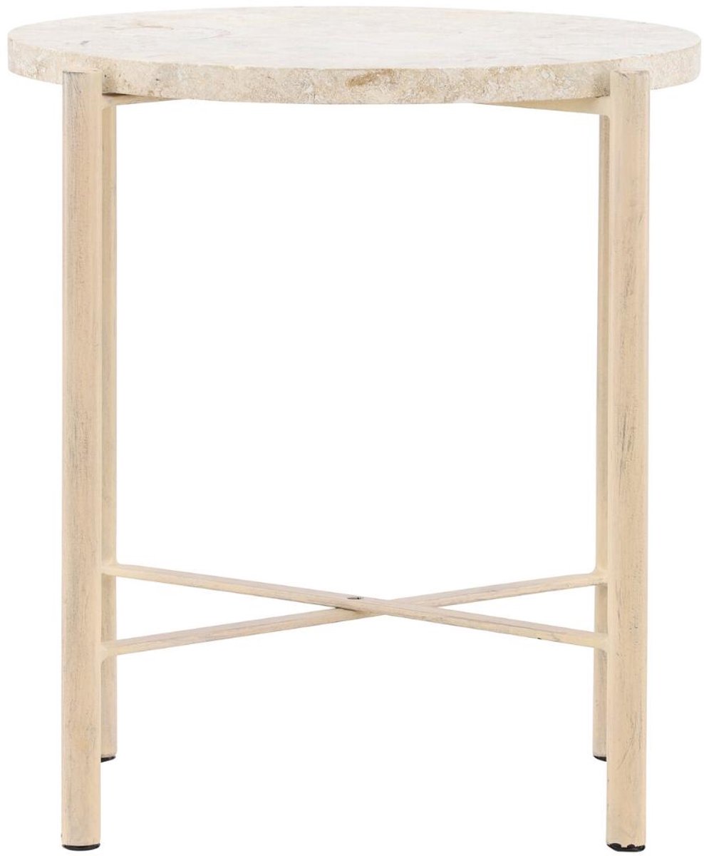 Sandhamn bijzettafel Ø40cm beige.