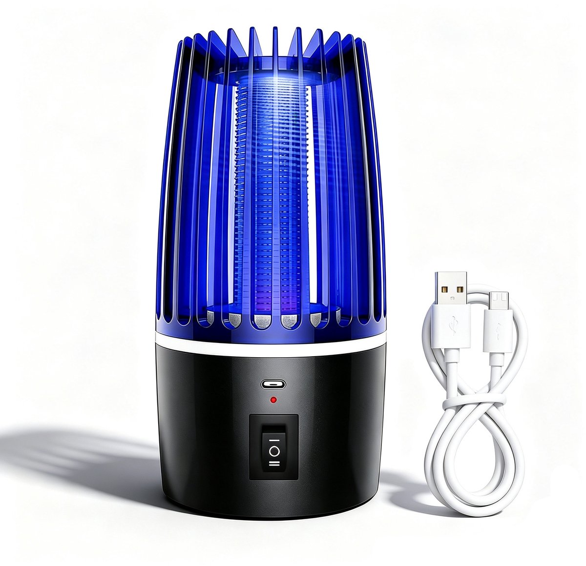 KZQ Muggenlamp - Elektrische Muggenvanger 2000mAh UV-Loklicht Verborgen 3500V Hoogspaningsrooster Draagbaar Ophangbaar USB-Oplaadbaar Insectenval Voor Binnen Buiten Kamperen Slaapkamer Terras Keuken