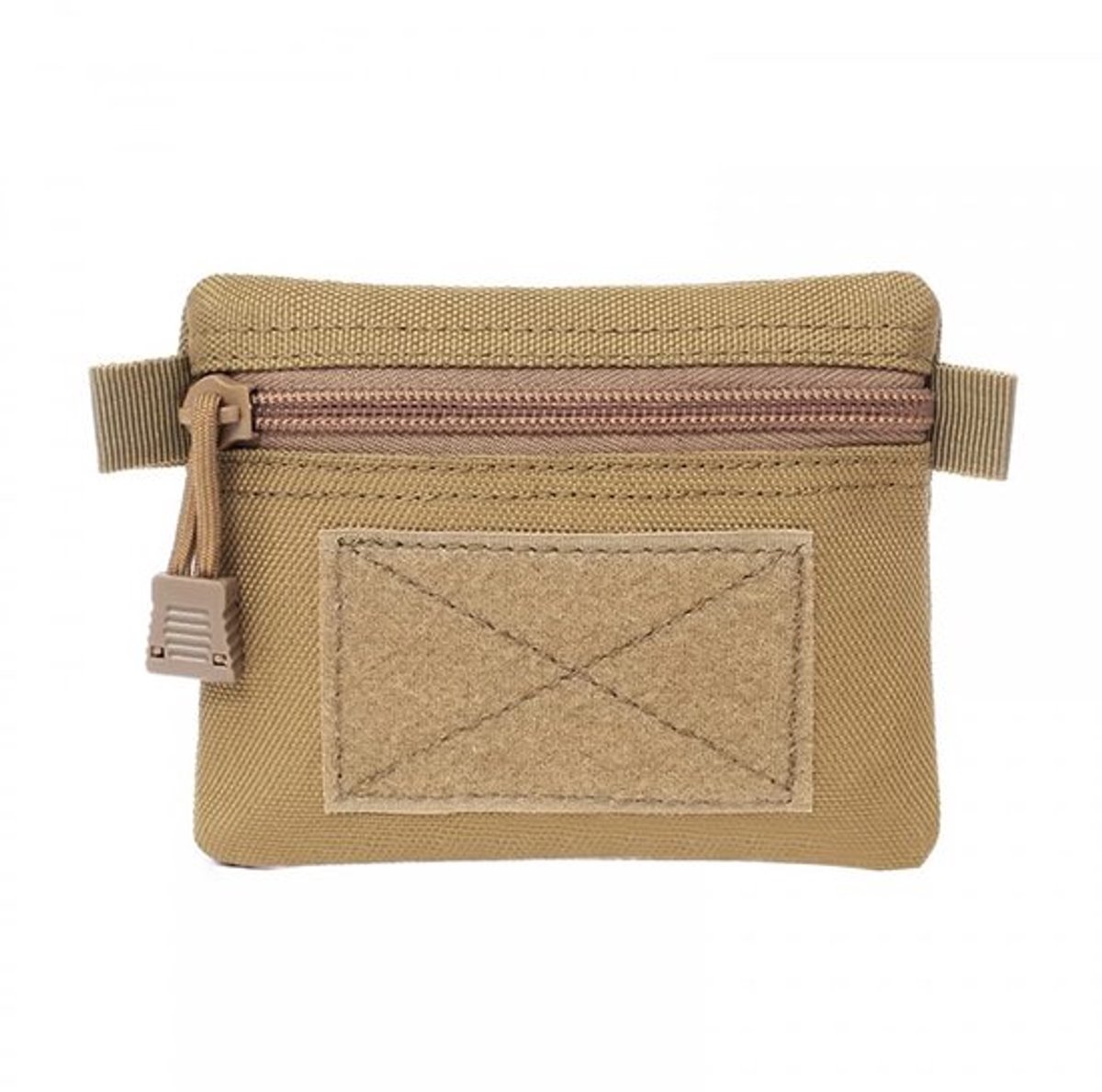 Mini Pouch - Nylon Waterdichte Sleutelhanger Houder - Portemonnee met Rits voor Sleutels en ID Kaart, Mud