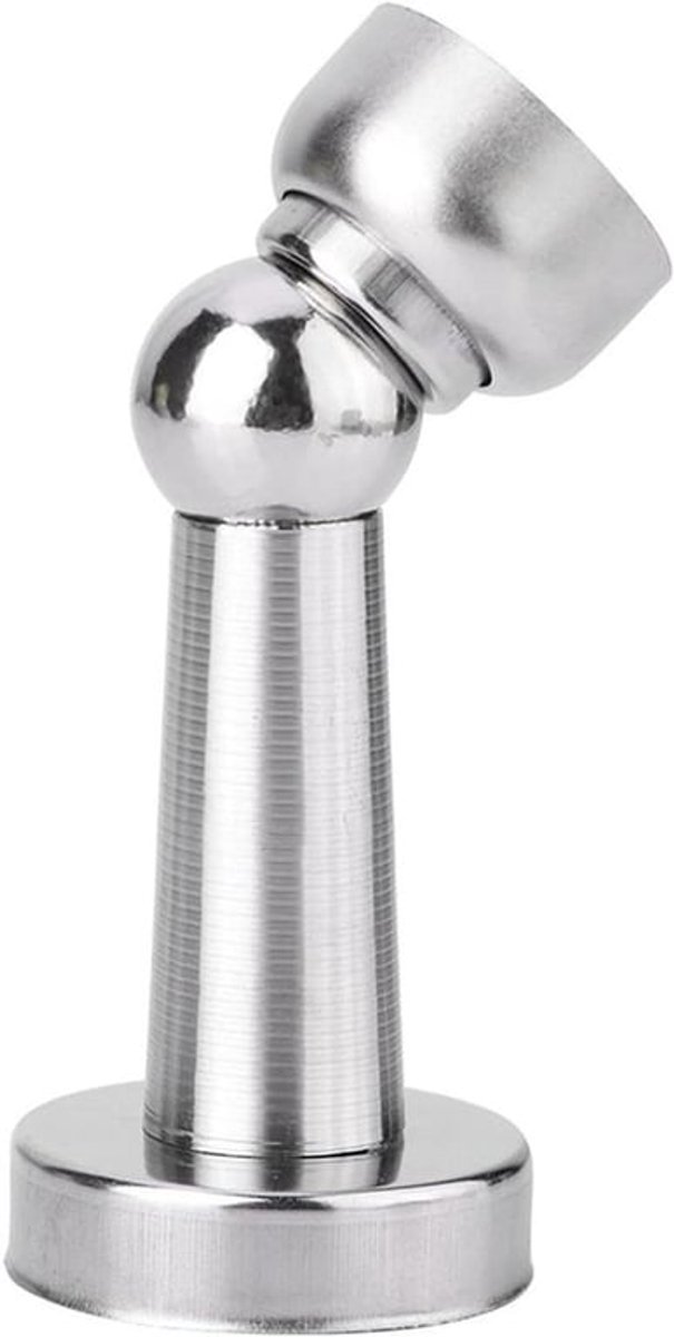 Zware moderne roestvrijstalen geborstelde magnetische deurstopper - Deur open houden - Muurbeschermer - Schroefmontage vloerwandmontage