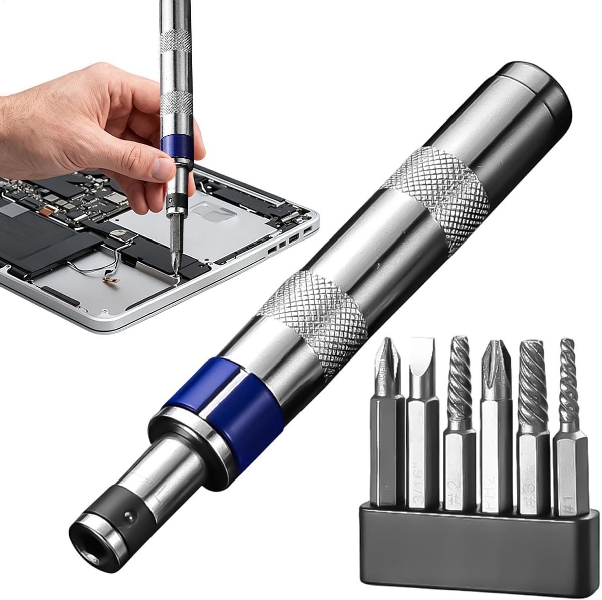 Schroevendraaier Set, Metalen 6 stuks Draagbaar Universeel, Meubelreparatieset, Voor Hardnekkige Bevestigingsmiddelen Verroeste Schroeven Elektronica Apparaten Meubels Fietsen