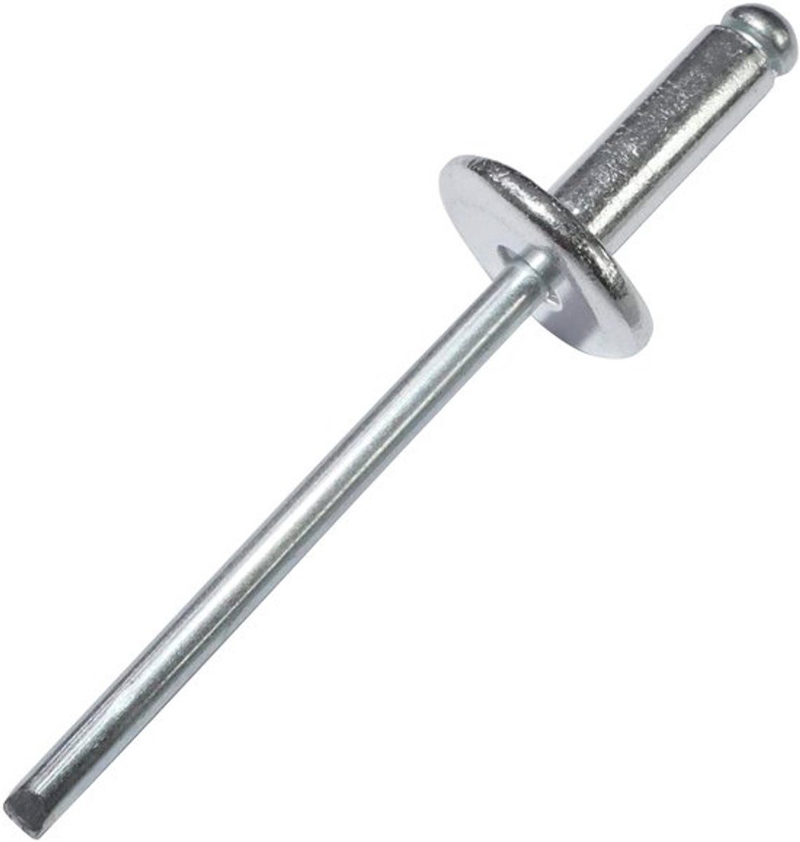 Set van 100 blindklinknagels Ø 4 x 12 mm - Aluminium/staal met 12 mm kop