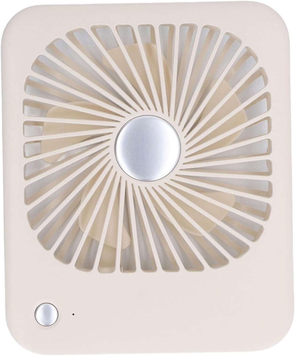 Bureauventilator - Kleine ventilator - Persoonlijke koeling - Flexibele standaard - 18 x 14 cm - Romig wit