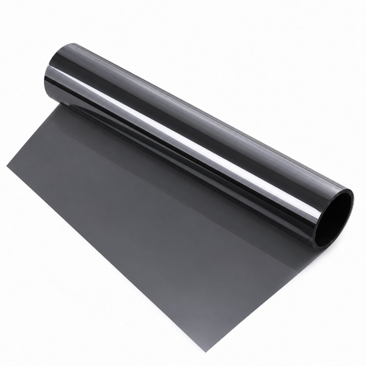 Isolerende Raamfolie Anti-inkijk - Zonwerende Glasfolie met Spiegeleffect - Statische Raamfolie Zonder Lijm voor Thuis en Kantoor - Inclusief Rakel en Mesje - 93% UV-bescherming - 40*200cm - zwart