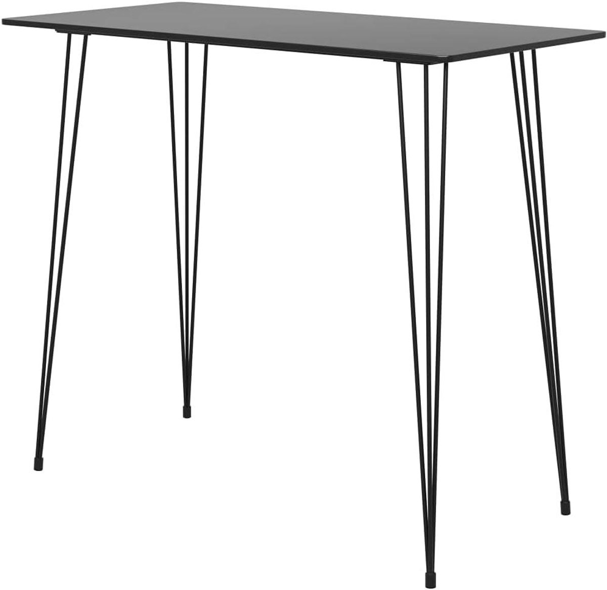 Bartafel - Eettafel Hoog - Gezellig Borrelen - Duurzame MDF Tafel - 120x60x105cm - Zwart