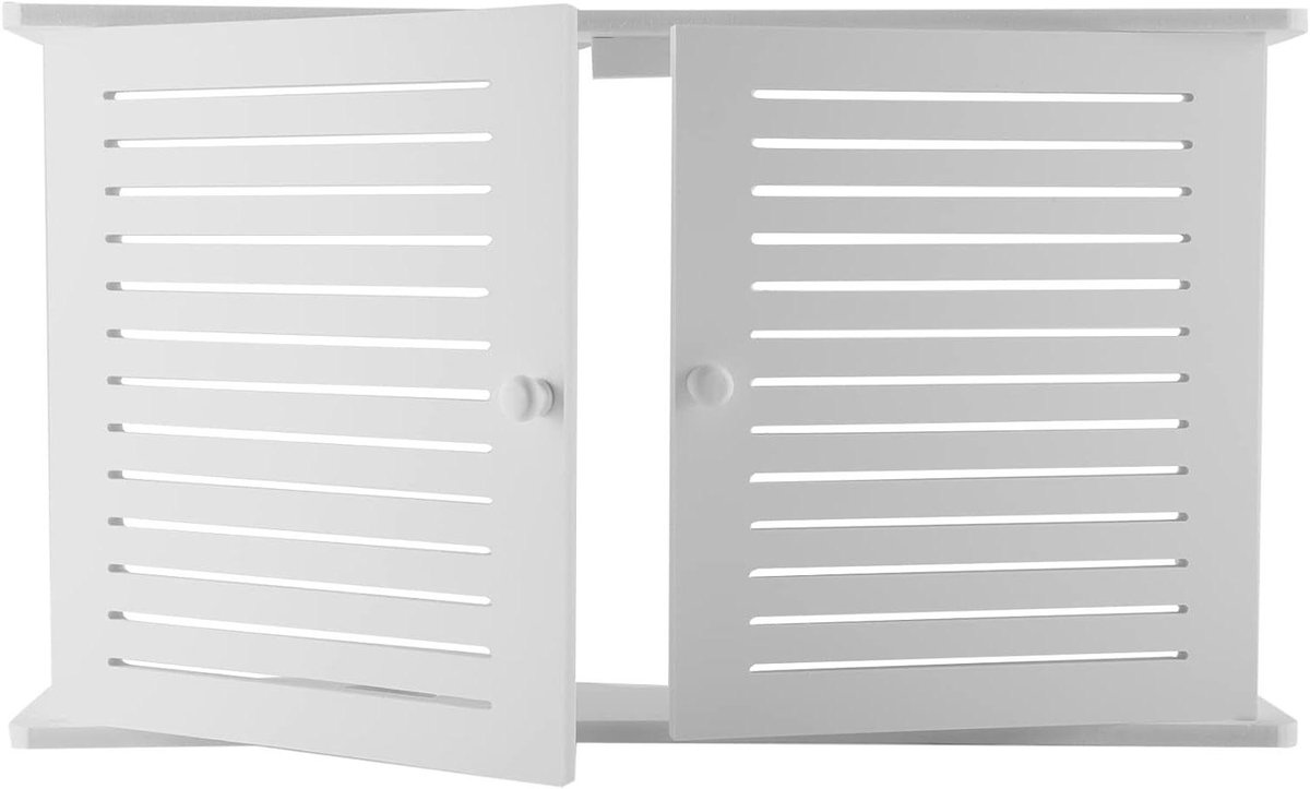 Draadloze WiFi-router Opbergdozen Houten kist Kabel Stroomdraadhouder Muurophanging Stekkerplank Plank Dubbele deur