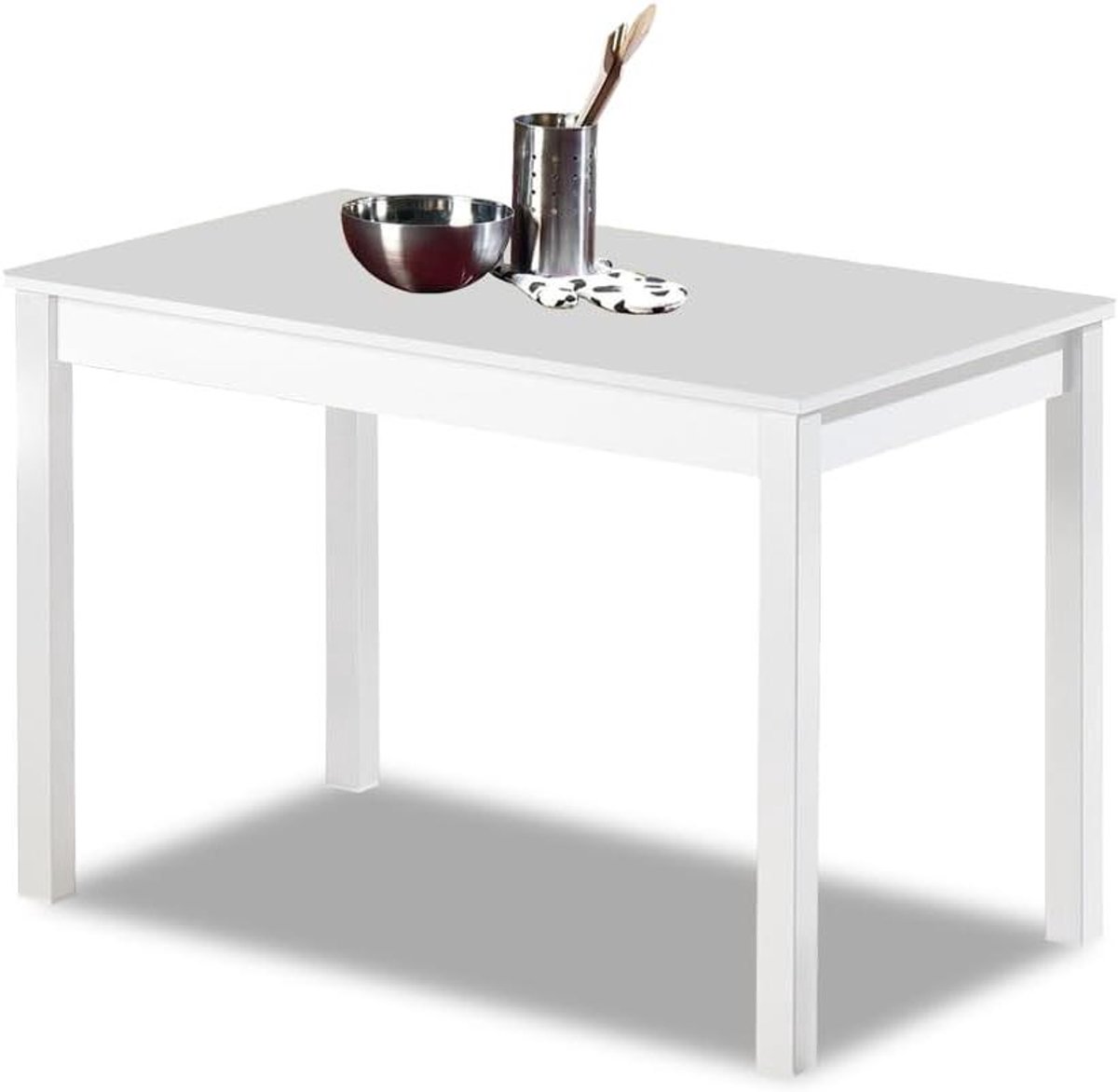 Keukentafel - Eettafel compact - Kleine keuken - Stevige aluminium structuur - 90 x 50 cm - Grijs