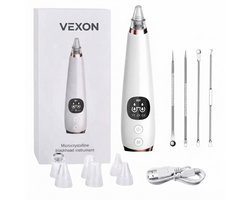 VEXON - BlackHead Eater Vacuum-Mee-eters Remover - Elektrische Vacuum Mee-eter Verwijderaar - Puisten Verzorging - Gezichtsverzorging - Inclusief 5 Opzetstukken-Poriënreiniger - Acne vacuüm