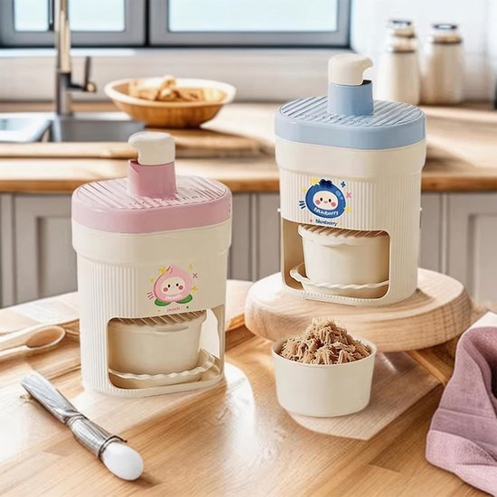 Handmatige ijsscheermachine met handslinger, sneeuwkegelmaker voor crushed en geschoren ijs, op het aanrecht te plaatsen voor drankjes, desserts en feesten（Paars） — afbeelding 4