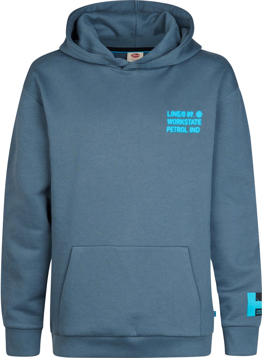 Petrol Industries - Jongens Hoodie met print forgepark - Blauw - Maat 152