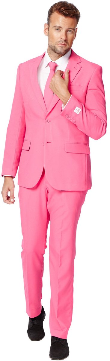 OppoSuits Mr. Pink - Heren Pak - Carnavalskleding - Roze - Feest - Maat EU62