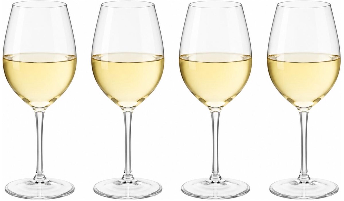 Leknes wijnglazen - 4x - 33 cl - kunststof - witte/rode wijn - onbreekbaar/herbruikbaar