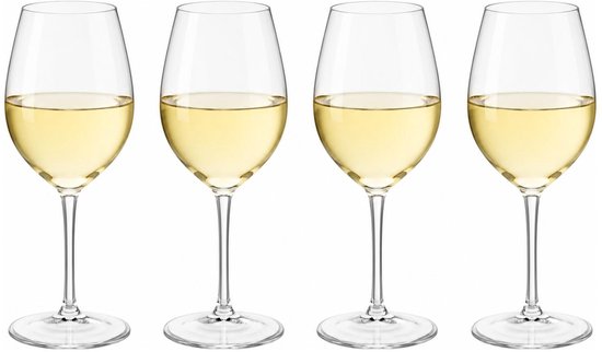 Leknes wijnglazen - 4x - 33 cl - kunststof - witte/rode wijn - onbreekbaar/herbruikbaar