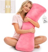 HerComfort Pillows Gewichtskussen voor Volwassenen 3 KG – 104*30 CM Roze – Prachtig Cadeau - Slaap Beter & Kom Tot Rust – Verzwaarde Kussen – Verzwaringskussen voor Meer Focus – Weighted Body Pillow – Anti-Stress Slaap Knuffel – Anxiety Pillow
