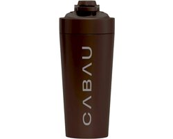Cabau – Bloom Shaker Thermo – Chocolate Brown – RVS Shakebeker 600 ml – Dubbelwandig, Houdt Shakes Warm & Koud – Lekvrij, BPA-vrij & Klontvrij Mixen – Eiwitshaker – Jouw Post-Workout Ritueel