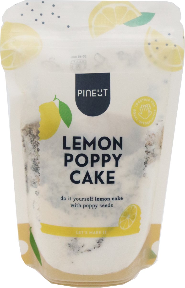 Pineut Lemon Poppy Seed Cakemix - Citroen Maanzaad Cake Bakmix - Zelf Cake Bakken