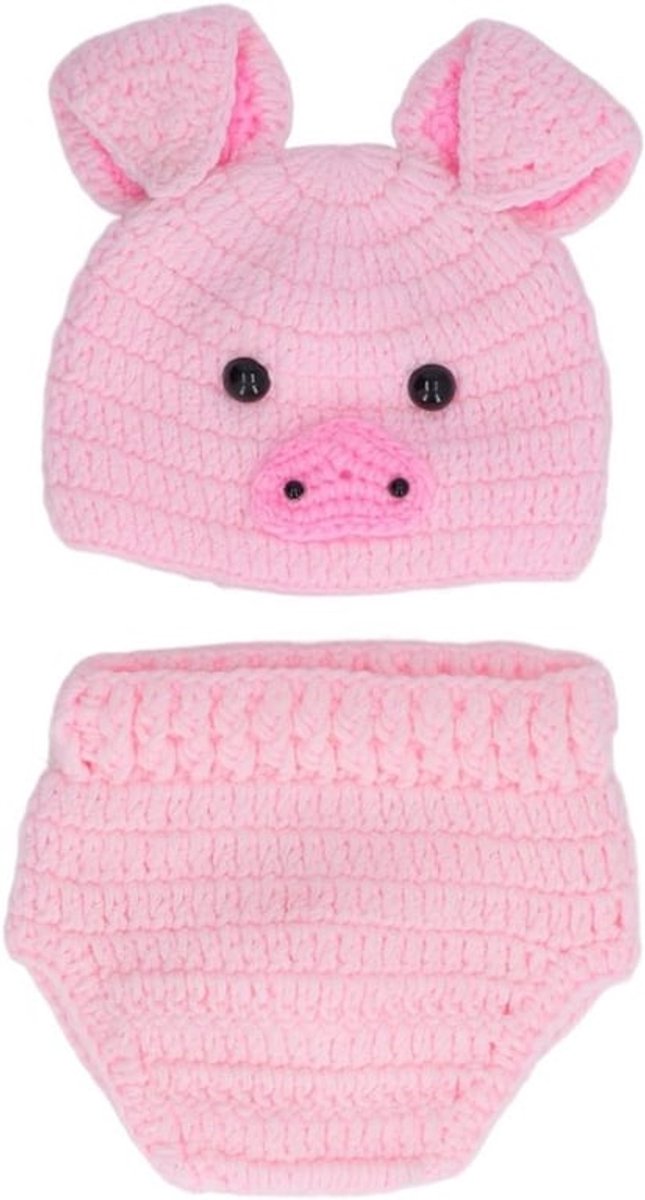 - Fotografie Kleding - Pasgeboren - Roze - Babyfotografie - Schattig Gebreid Outfit voor Fotografie - Geschikt voor Nieuwjaarscadeau - Roze Model Baby Kleding