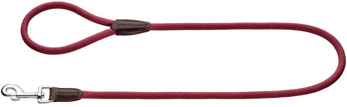 Hunter Looplijn Freestyle Nylon Rond - Hondenriem - 110x0.8 cm Bordeaux