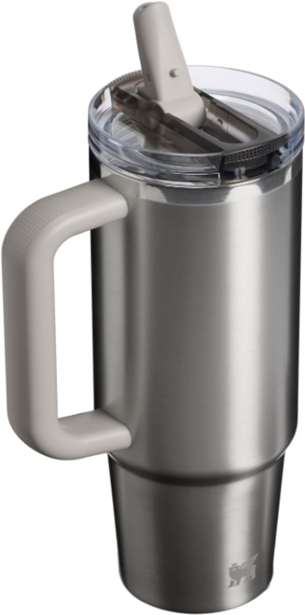 STANLEY Quencher ProTour Flip Straw Tumbler 0,89L (Stainless Steel Ash) – Lekvrije Thermosbeker met Flip Straw & Handvat – Geïsoleerd RVS – BPA-vrij – foto 5