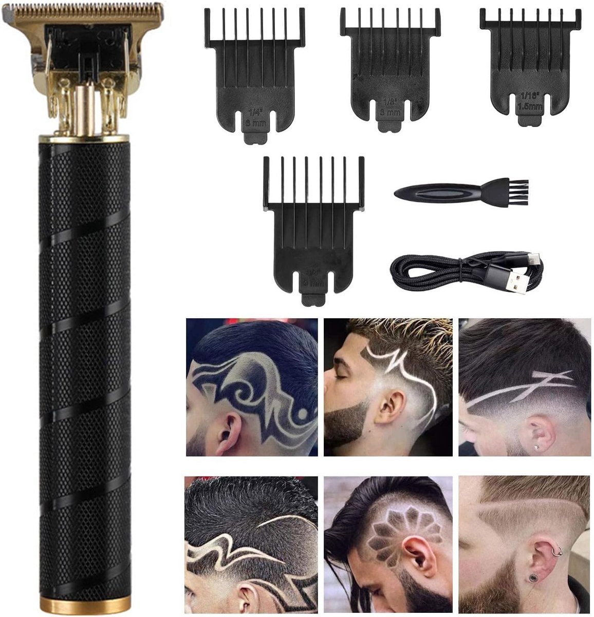 Draadloze Tondeuse - Metalen Body - Oplaadbare Batterij - Stil en Krachtig - Voor Mannen en Vrouwen