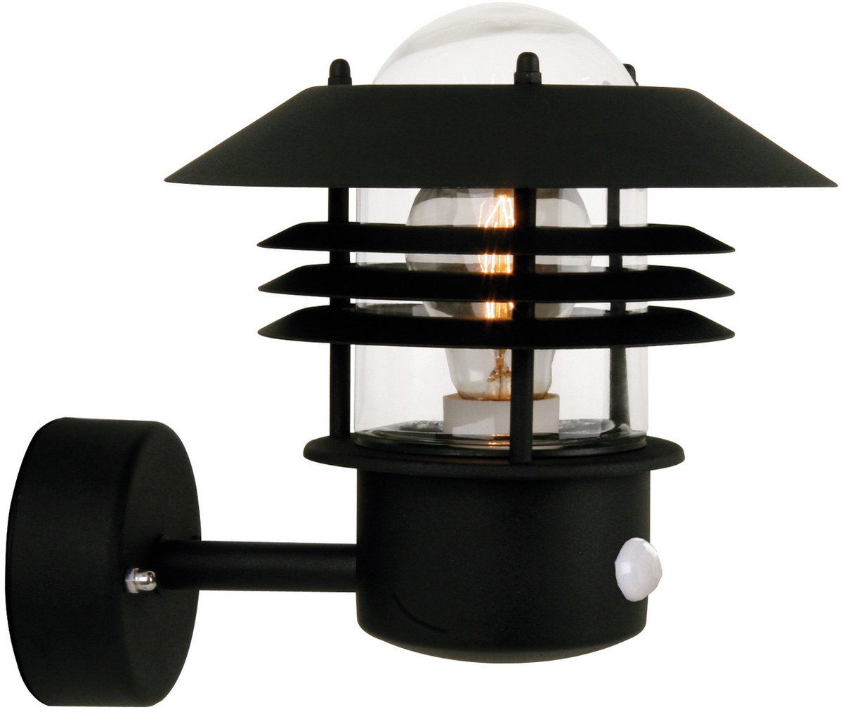 Nordlux Vejers-wandlamp-sensor-E27-zwart