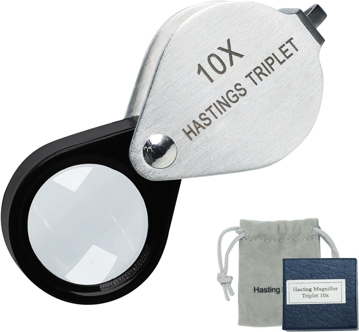 Juweliersloep - Metalen - 10x Vergroting - Opvouwbaar - Voor Juweliers en Hobbyisten