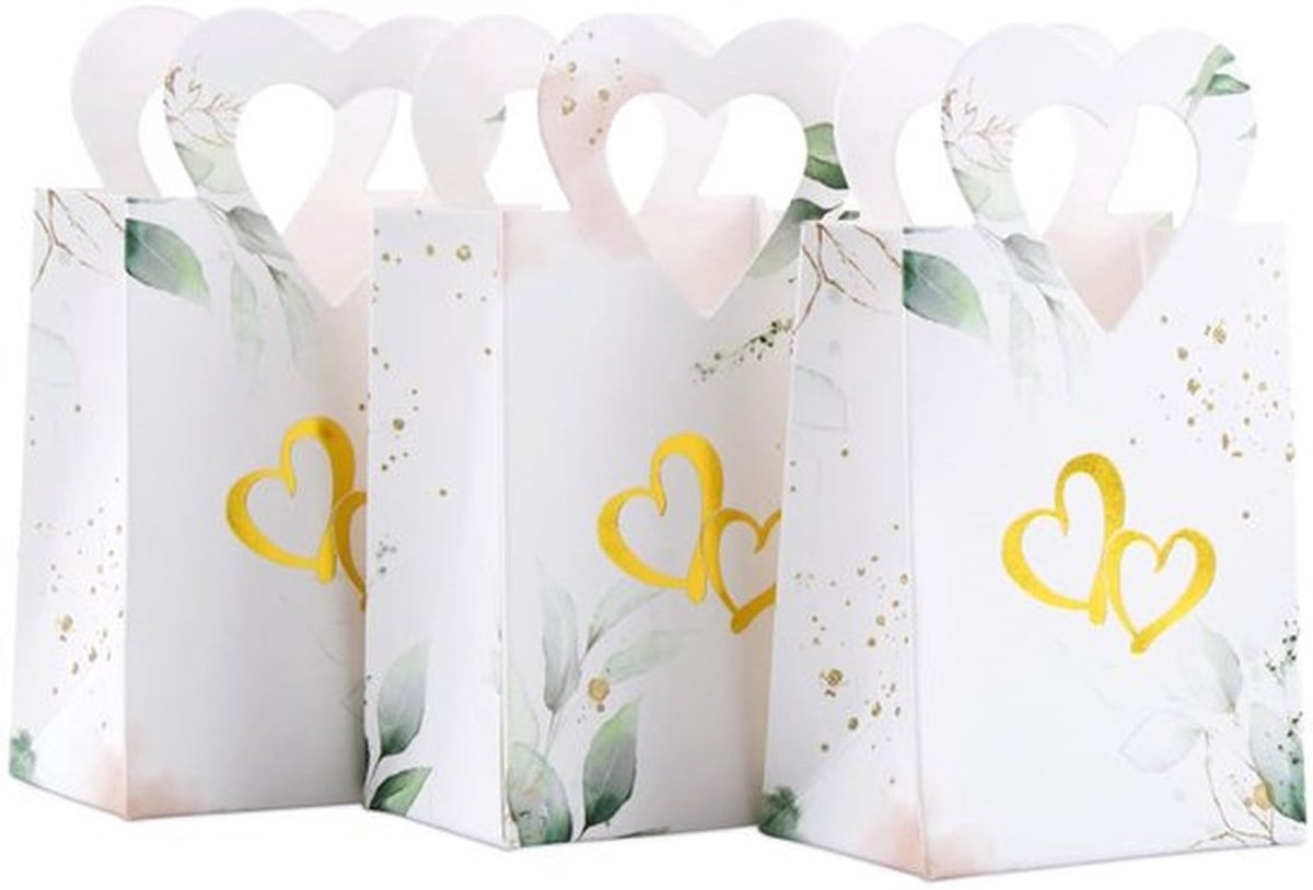 100 dozen voor snoep, bruiloft, gastencadeaus, kartonnen dozen met hart, cadeau voor feest, bruiloft, verjaardag, communie, doop