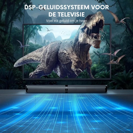 SNJY® Soundbar met Surroundgeluid - TV Speaker - Home Cinema - Met Afstandsbediening - 2-in-1 - 90 W - Zwart van SNJY — afbeelding 2