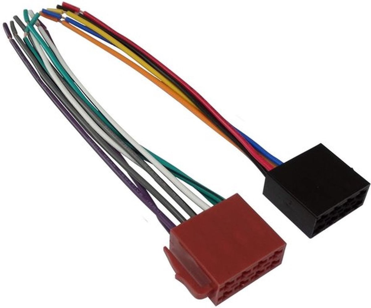 : 2 x stekker kabel stekker ISO kabelboom voor autoradio (C1986 standaard