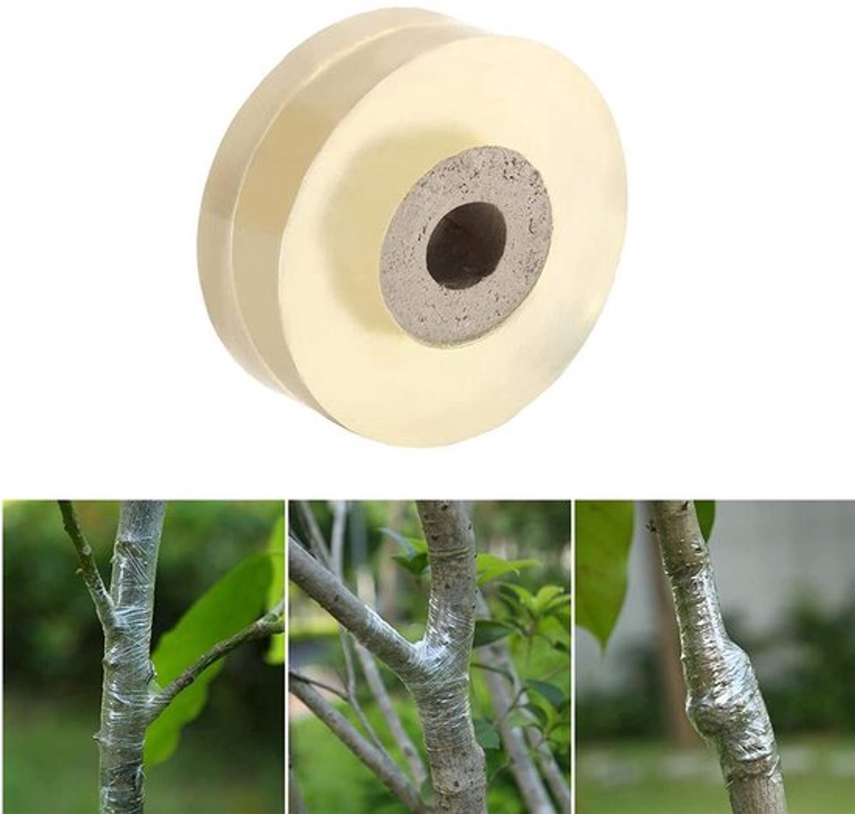 1 rol vaste tape Takband enten Flexibele rekbare transparante film voor tuin(2cm)
