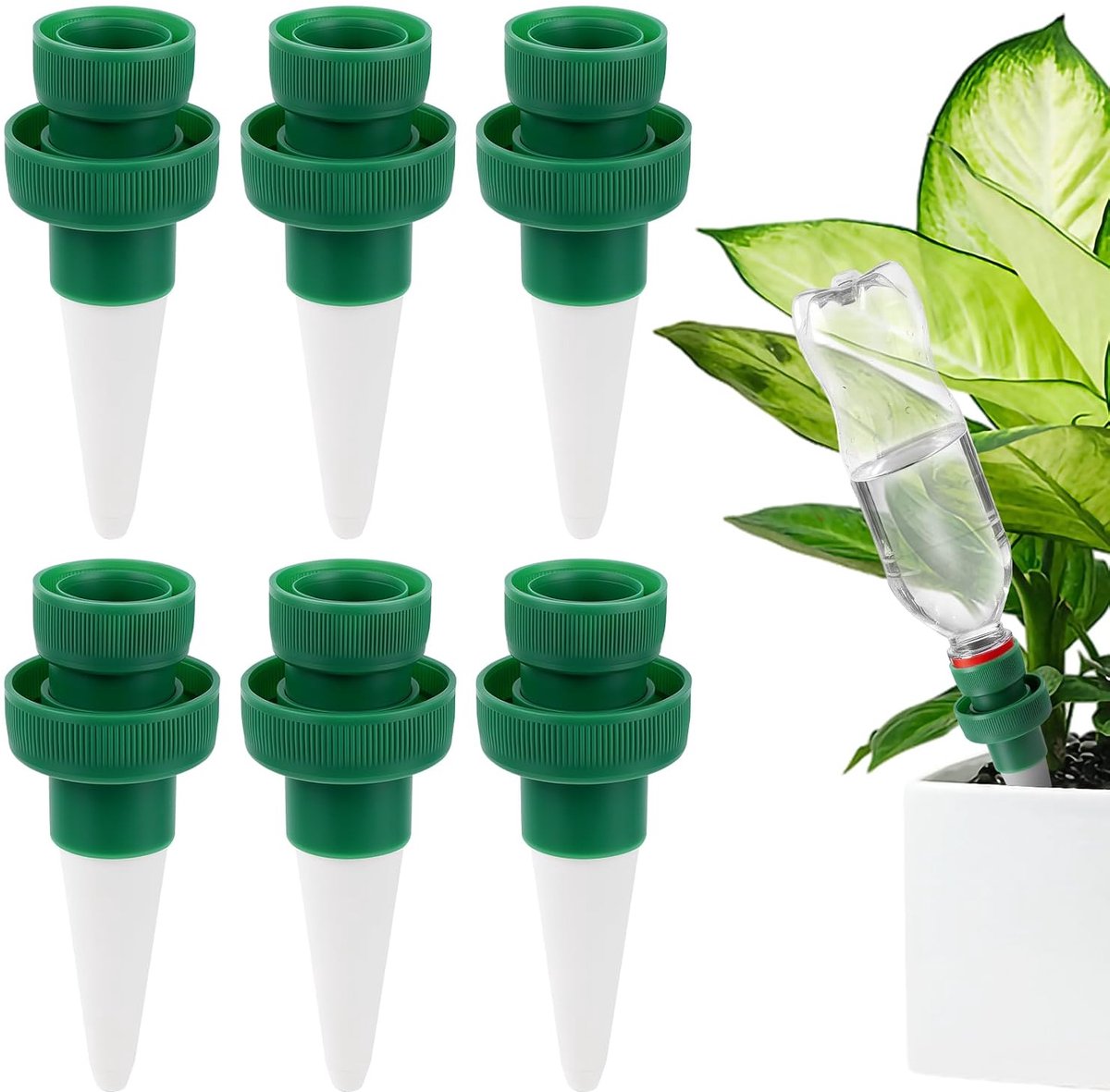 KZQ 6 Stuks Kleien Druppelirrigatiepennen – Automatisch Zelfwatergevend Systeem Voor Planten In Huis, Op Balkon En In De Tuin