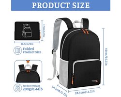 Vouwbare rugzak van 17 liter, ultralicht en waterdicht, ideaal voor wandelen, reizen en fietsen, geschikt voor mannen en vrouwen, compact en praktisch voor outdoor avonturen.