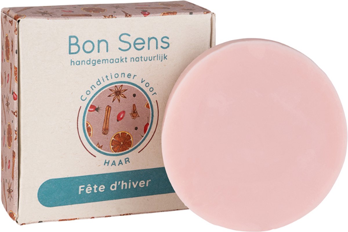 Le Bon Sens Conditioner Alle Haartypen - Fête d’hiver 50 gram - plasticvrij, zonder parabenen, vegan, biologisch afbreekbaar, sheaboter