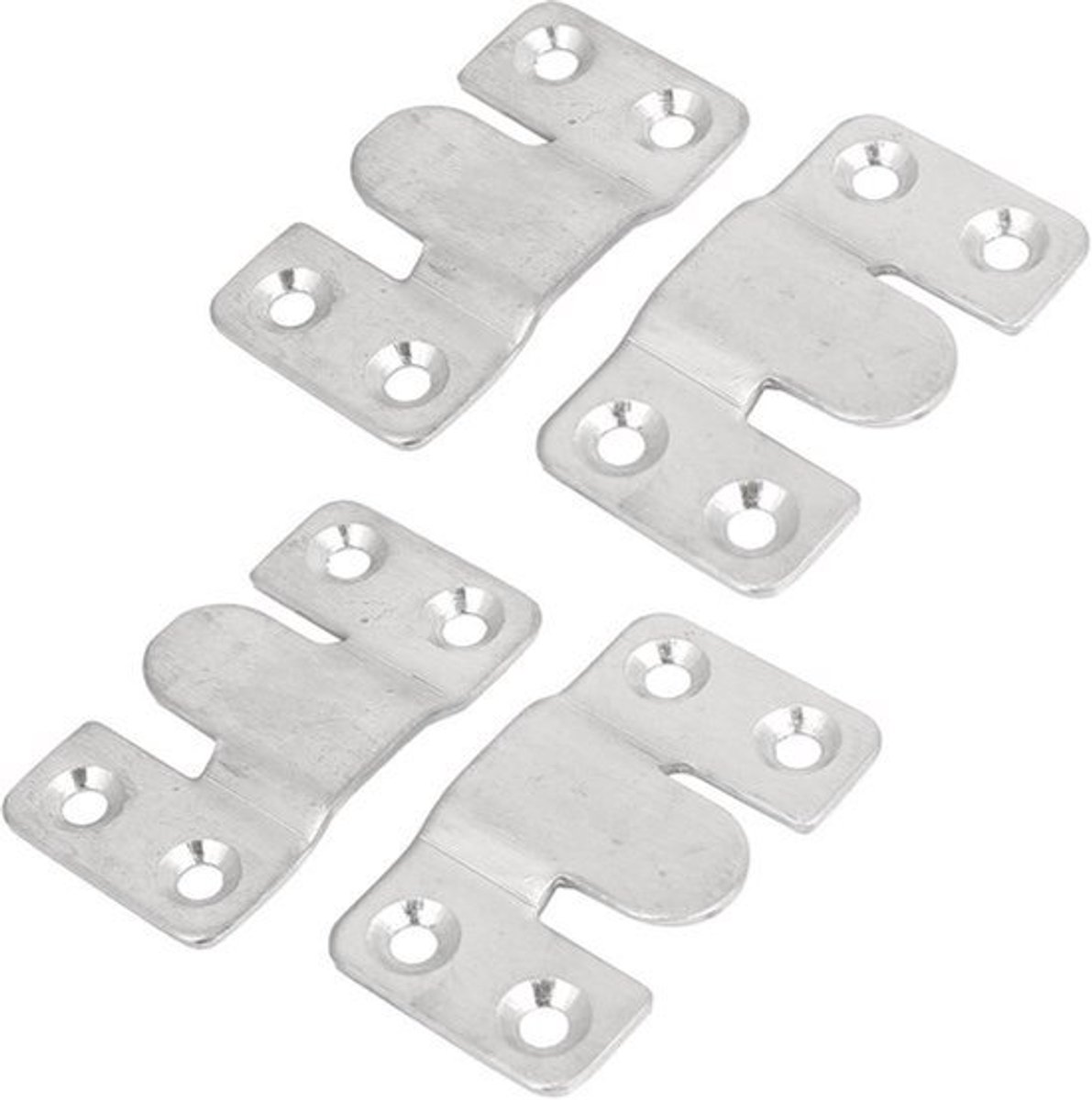 4pcs Rvs Sectie Interlock Bank Connector Beugel 53x30x5mm